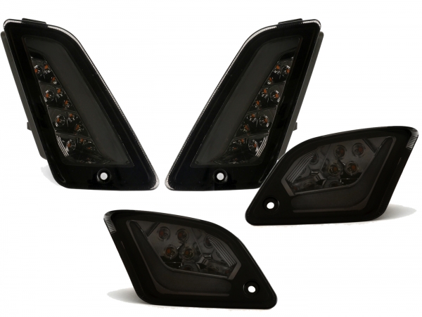 LED-Blinker-Set vorne+hinten - GASOLINA - Vespa GT/GTS/GTV/HPE 125-300 ccm (Bj. 2003-2022) - smoked